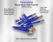 Royal Blue, Mini Golf Pencils, Bridal Shower, Baby Shower, Save The Date
