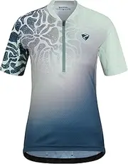 [Ziener] Women's Nelenia Cycling Jersey - Mountain Bike | Road Bike - Breathable, Quick-Drying, Elastic, Short Sleeve, hale Navy, 46
