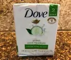 Dove Go Fresh Beauty Bar Cool Moisture Cucumber and Green Tea 2 Sealed 4oz Bar