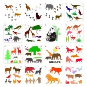 Reusable Wildlife Stencil Set Painting Stencil Templates Drawing