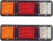 Trailer Lights 2X Trailer Truck Tail Lights 12V 24V Turn Signal Reverse Brake LED Lamp Boat Vehicles Lorry Rear Light Rear Tail Light(24V)
