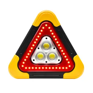 【OMyCar】新一代(加大款)超亮太陽能LED三角警示燈-附USB充電線 緊急照明 車用燈 站立/手提 故障標誌 警示架 露營燈 夜間照明 照明設備