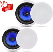 Home 8" 300W In-Ceiling Speaker System Pair High-End 2-Way Adjustable Treble