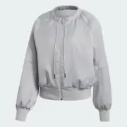 Adidas Glam Full Zip Bomber Jacket Women’s Grey Size UK XS (RefX18)
