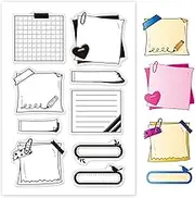 GLOBLELAND Calendar Planner Clear Stamps Planner Transparent Silicone Stamp Seal for Card Making Decoration and DIY Scrapbooking