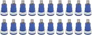 20Pcs Banana Socket Female Connector, Female Banana Plug Adapter, Binding Post Connectors for Industrial Equipment, Electronic Equipment, Etc (Blue)