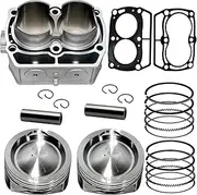 Tupo 80mm Cylinder Piston Ring Gasket Top End Rebuild Kit Compatible with Polaris Ranger 800 RZR 800 RZR800 Sportsman X2 800 Crew 800 Sportsman 800 MV7 2005-2014 Twin Cylinder