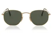 Ray-Ban RB3548N Hexagonal Metal Flat Lenses 001 Unisex Sunglasses