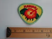 * 80S HAWAII STATE ISLAND ALOHA FLOWER USA TRAVEL SOUVENIR PATCH CREST *