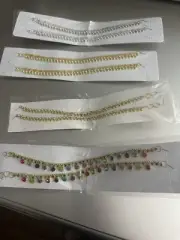 Ankle jewelry Payal pazeeb stander size 9 inches.(1 silver) (2 gold) ) 1 multi)