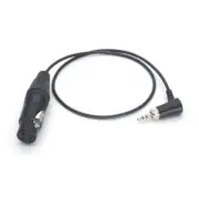 Audio Cable Elbow Locking 3.5mm to XLR 3Pin Female for for Microphone Camcorders