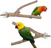 HAIKING Parrot Perch Wood, Parrot Toy Standing Stick Small Bird Toy for Budgies, Lovebirds, Macaws, Finches