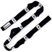 METEOR Non-Elastic Stretching Strap, Multi-loop Leg Stretcher, Stretch Belt with Carry Bag
