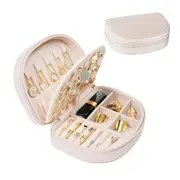 Portable Travel Jewelry Box Double Layer Jewelry Storage Case Travel Case Display Storage Holder Boxes for Stud Earrings