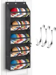 Over Door Hat Racks for Baseball Caps, Clear Deep Pockets Hat Organizer for C...