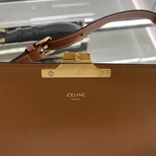 Celine 194142 凱旋門老花牛皮革肩背包