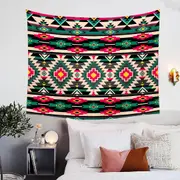 Traditional Aztec Multicolor Design Tapestry