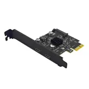 USB3.2 Gen2 10Gbps PCI-E 1X 3.0 Expansion Card Dual TYPE-C Adapter ASM3142 Chip