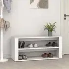 Shoes Storage Cabinet Footwear Organiser Shoe Rack Stand With 2 Compartments