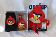 4 pc Angry Birds Lotion Pump, Fingertip Towel, Bath Towel, & Wash Mitt Set NIP