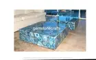 Blue Agate Geode Center Coffee Slab Top, Hallway Furniture Modern Slab Decor Top