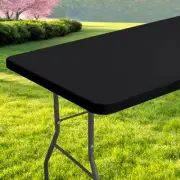 Spotjoy Rectangle Table Cloth, Waterproof Elastic Fitted Tablecloth for 6 Foo...