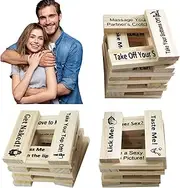 Lust Tower - Game for Adults, 48Pcs Super Naughty Block Tower Game, Couples Games for Adults, Valentine Tumbling Tower Stacking Blocks Game, Stacking Wooden Block Game for Grown Ups