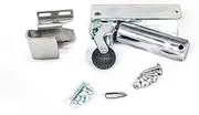Kason 1092 Polished Chrome Hydraulic Door Closer, Door Slam Stopper, Flush to 3/4'' Hook, and Hardware KIT