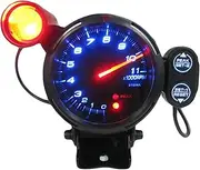 PCECKMZTFZ 3.5" Digital Meter Tachometer Gauge Kit Blue LED 11000 RPM Meter with Adjustable Shift Light+Stepping Motor Accessories Speedometer