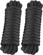 Dock Lines: 1/2" x 25' Double Braided Nylon Boat Dock Lines - Premium Boat Ro...