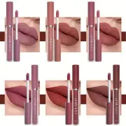 6 Pcs Matte Liquid Lipstick Makeup Set, Matte Liquid Long-Lasting Wear Non-Stick