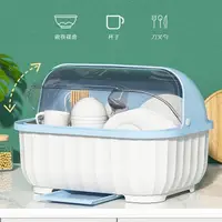 在飛比找樂天市場購物網優惠-家用廚房碗筷收納盒瀝水碗架碗碟收納箱餐具收納置物架子小型碗櫃