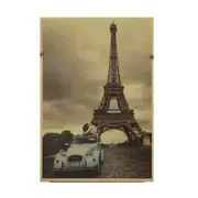16Pcs Vintage Paris Tower Poster Retro Kraft paper Poster Home Decor