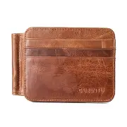 12 Card Slots Men Leather Minimalist Vintage Wallet Casual Business Card Holder