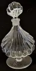 Vtg Baccarat Crystal Primevere Collection Pedestal Perfume Bottle w/Stopper New