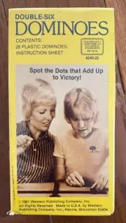 Vintage Whitman Dominoes Set New, Sealed 1981 Double Six Retro Family Game Night