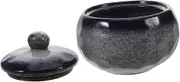 Zerodeko Japanese Ceramic Steamed Egg Pot Elegant Stone Textured Casserole with Lid for Single Servings for Soup and Noodles for Home and Restaurant Use