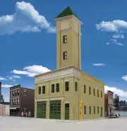 WALTHERS Cornerstone 933-4022 1/87 HO Scale TWO-BAY FIRE STATION firehouse tower