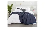 Australian Merino Wool Blanket Navy by Alastairs