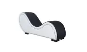 Kama Sutra Chaise Love Lounge Studded and Quilted 2 Tone Black/White