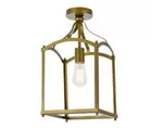 Modern Brass Flush Mount Chandelier Farmhouse Pendant Candle Light Fixtures