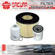 Sakura Oil Air Fuel Filter Service Kit for Toyota Coaster Bus XZB50 4.0 TD 09-on