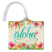 TWO Hawaiian Luggage ID Bag Tags Travel Accessories Hibiscus Plumerias Hawaii N
