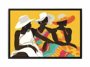 Discussions African Art Framed Print Fine Art Poster Print