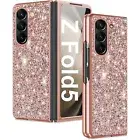 For Samsung Galaxy Z Fold6 Fold5 Fold4 Fold3 Glitter PC Hybrid Shockproof Case