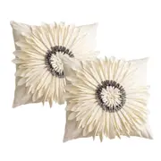 Daisy Flower Throw Pillow Cover - 2 Packs