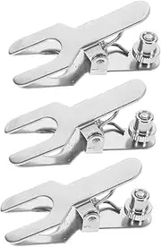 HEALEEP 3pcs Stainless Steel Spherical Joints Clamp Pinch Clamps for Laboratory Use Versatile Interface Clips for Securing Glassware and Equipment