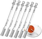 6x Mini Powder Ladle Scoop Smal Spoon Spatula Metal Shovel Spoons Silver