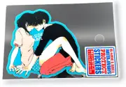 Passionate Embrace Sticker Man Woman Face Quirky Decal B-Side Label Japan