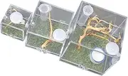 Parliky Compact Jumping Spider Terrarium Spider Cage Acrylic Reptile Feeding Box Insect Habitat for Home or Office